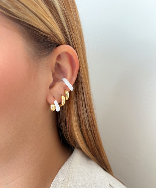 Earcuff gold blanco